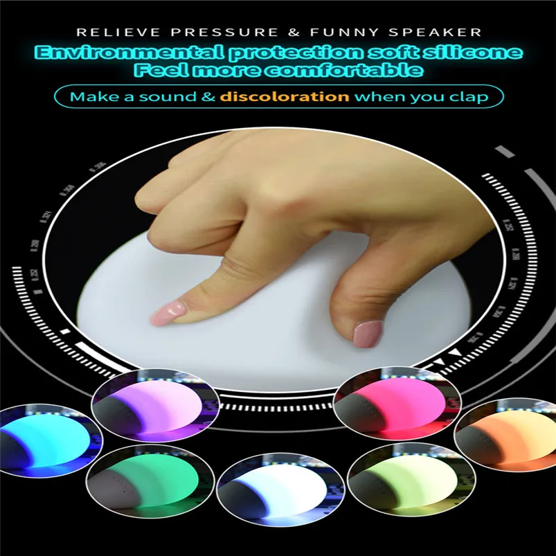 Bluetooth Audio Music LED Night Light Lamp Entertainment Funny Discoloration Decompression Toy Lamparas 40DEC2705