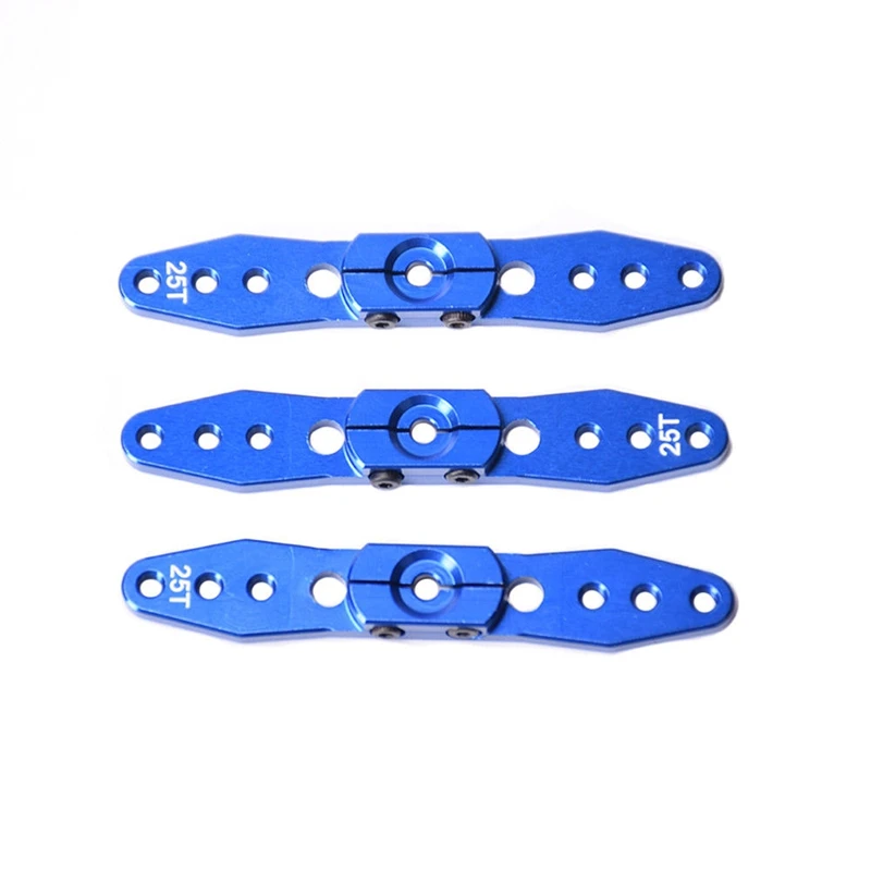 

Hot-3PCS Aluminum Steering Servo Horn Arm 25T for 1/8 1/10 RC Car Boat Upgrade Part