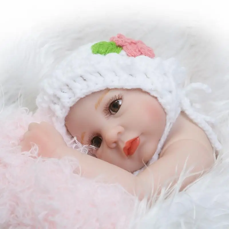 Для девочек силиконовые перерожденные куклы младенцы, Реалистичная кукла-Новорожденный куклы Возрожденный всего тела силиконовые младенцы ручной работы для маленьких кукол