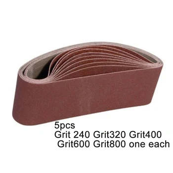 

5pcs Sanding Belt Sandpaper 40 60 150 180 240 320 Grit Abrasive Polishing Pad