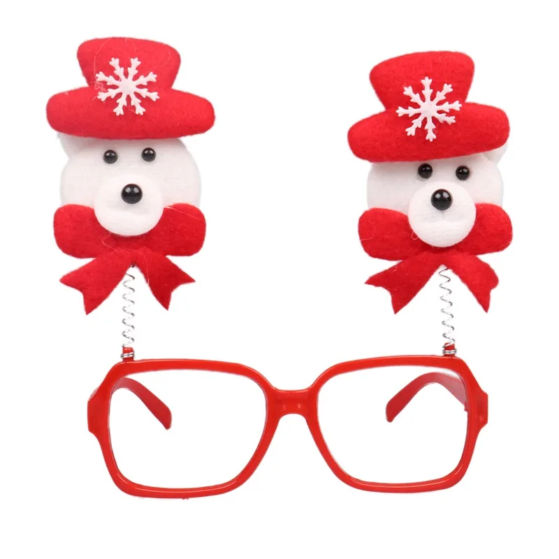 D Милая Рождественская оправа для очков рождественские забавные декоративные очки Новинка Санта олень детский Рождественский костюм для взрослых украшения - Цвет: D