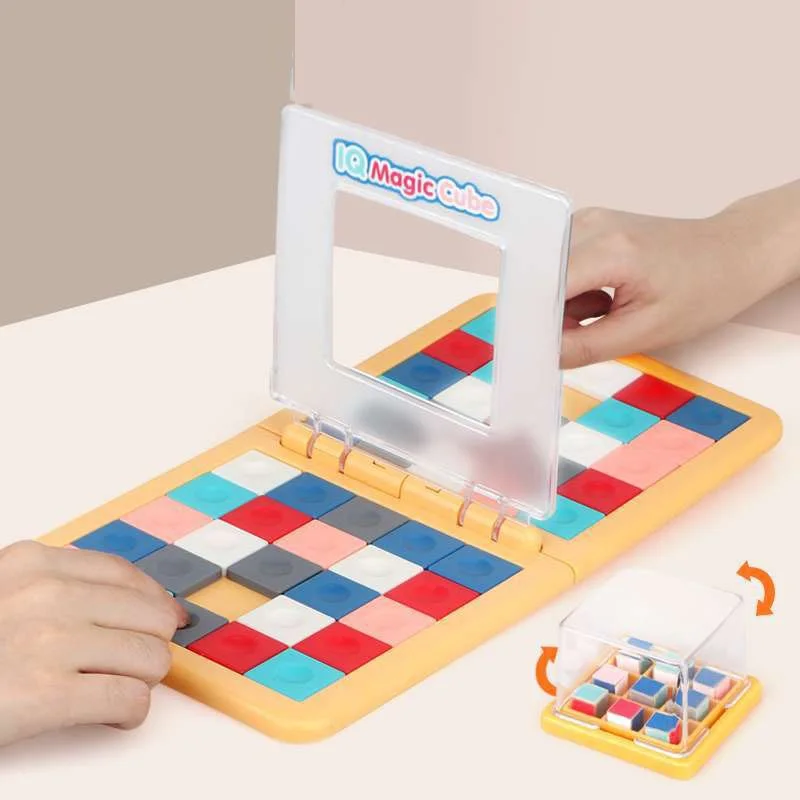silver magic cube Дизайн гоночная настольная игра родитель-ребенок активность Ultimates игра-головоломка забавные семейные вечерние Волшебные кубики детские игрушки - Цвет: silver magic cube