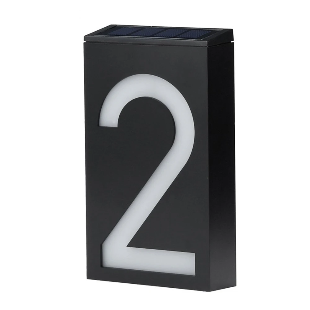 

LED Solar Power Light Sign House Hotel Door Address Plaque Number Digits Plate Lamp Outdoor Home Wall LED Solar Power Light