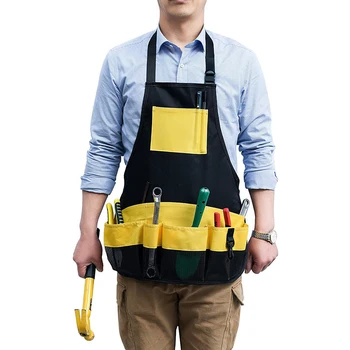 

Gardening Retro Apron with Multi Pockets Garden Tool Storage Apron Sleeveless Toolkit Apron for Men Women Tool Apron