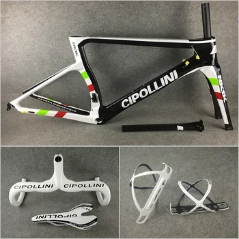 

T1000 3K Glossy World Champion NK1K carbon road bike frames Cipollini Handlebar Saddle Water Bottle cages