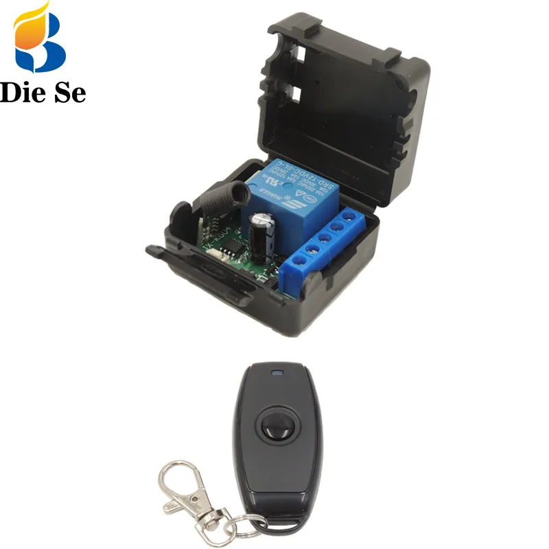 DieSe 433Mhz DC12V 10A реле 1CH RF модуль приемника и пульт дистанционного управления для светодиодный пульт дистанционного управления дистанционный светильник - Color: 1 Receiver and 1 RC