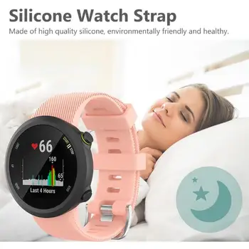 

Durable Silicone Watch Strap Delicate Design Soft TPU Silicone Sports Wristband Band Replacement for Garmin Forerunner 45 45S