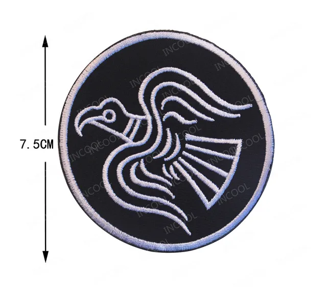 Embroidery Patch Black White Cat Dragon Bird Yin Yang Military Patches