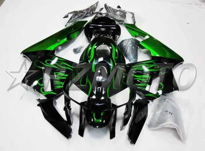 

Top (Injection molding) New ABS Motorcycle Full Fairing Kit Fit For Honda CBR600RR 05 06 F5 2005 2006 Fairings set green Flame