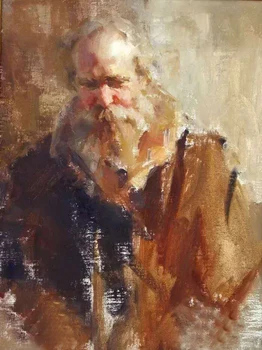 

Original Impressionist art hand-painted oil on canvas: portraits of Russian characters in the artist's pen