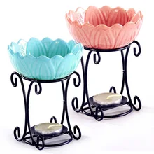 Масляная горелка подсвечники масло для ароматерапии украшения лампы Арома Furna гостиная горелка железо+ керамика простой дропшиппинг S25