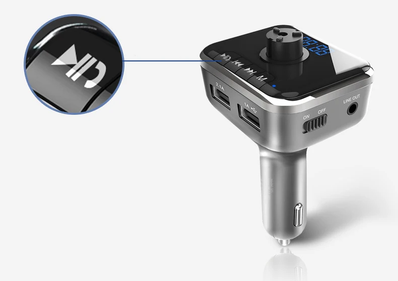Автомобильный fm-передатчик автомобильный Bluetooth mp3 музыкальный плеер телефон hands-free 3.4A автомобильное зарядное устройство usb зарядное устройство для мобильного телефона XC-71