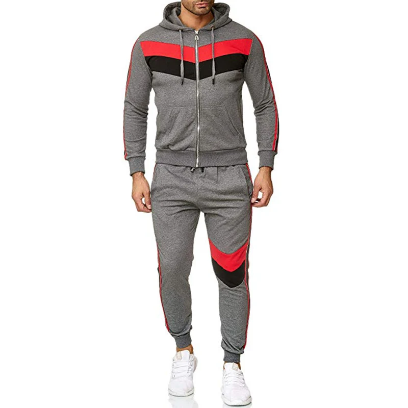 

Hoodies Sweatshirts Sets Tracksuits 2019 Men's Sports Wear Gym Clothes Sweatshirt+Sweatpants Set Fleece Hooded