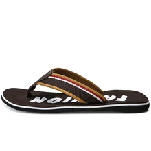 Летние мужские Вьетнамки; крутая верхняя одежда; пляжная обувь; Летние уличные Нескользящие сандалии с мягкой подошвой для мужчин; черный цвет