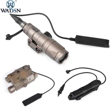 WADSN Airsoft Surefir M300 мини-светильник для разведчика PEQ-15 LA5C IR красный лазерный двойной контроль переключатель с увеличенным давлением Тактический светильник для вспышки
