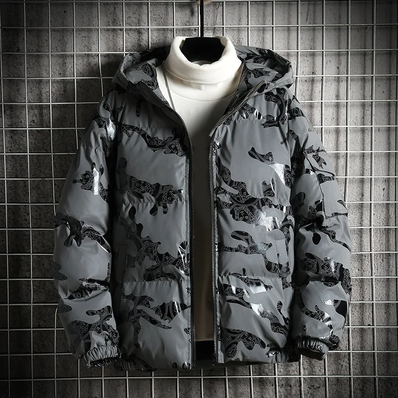 

Mens Winter Warm Long Sleeves Hooded Parka Coat Casual Padded Outwear Jacket