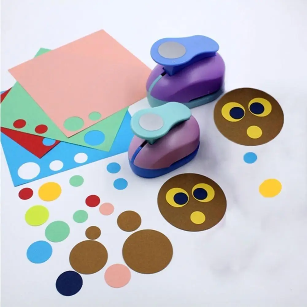 Circle Punch, 3, 2, 1.5, 1, 5/8'', 5/16 Round Shape Hole Punch Lever  Action Paper Punch Circle Cutter for Paper Crafts Scra - AliExpress