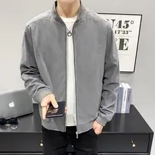 2021 New Fashion Men's Jacket Spring and Autumn Standing Collar Casual Wear Corduroy Jacket Men's Shirt Trend Baseball Suit