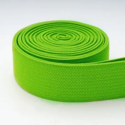 20 мм цветные эластичные ленты плоская канатная Резиновая лента линия спандекс лента для шитья кружевная отделка поясная лента аксессуары для одежды 5 метров - Цвет: Green 5meters