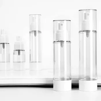 

1Pcs Transparent Empty Spray Bottles 15ml/30ml/50ml/80ml/100ml Plastic Mini Refillable Container Empty Cosmetic Containers
