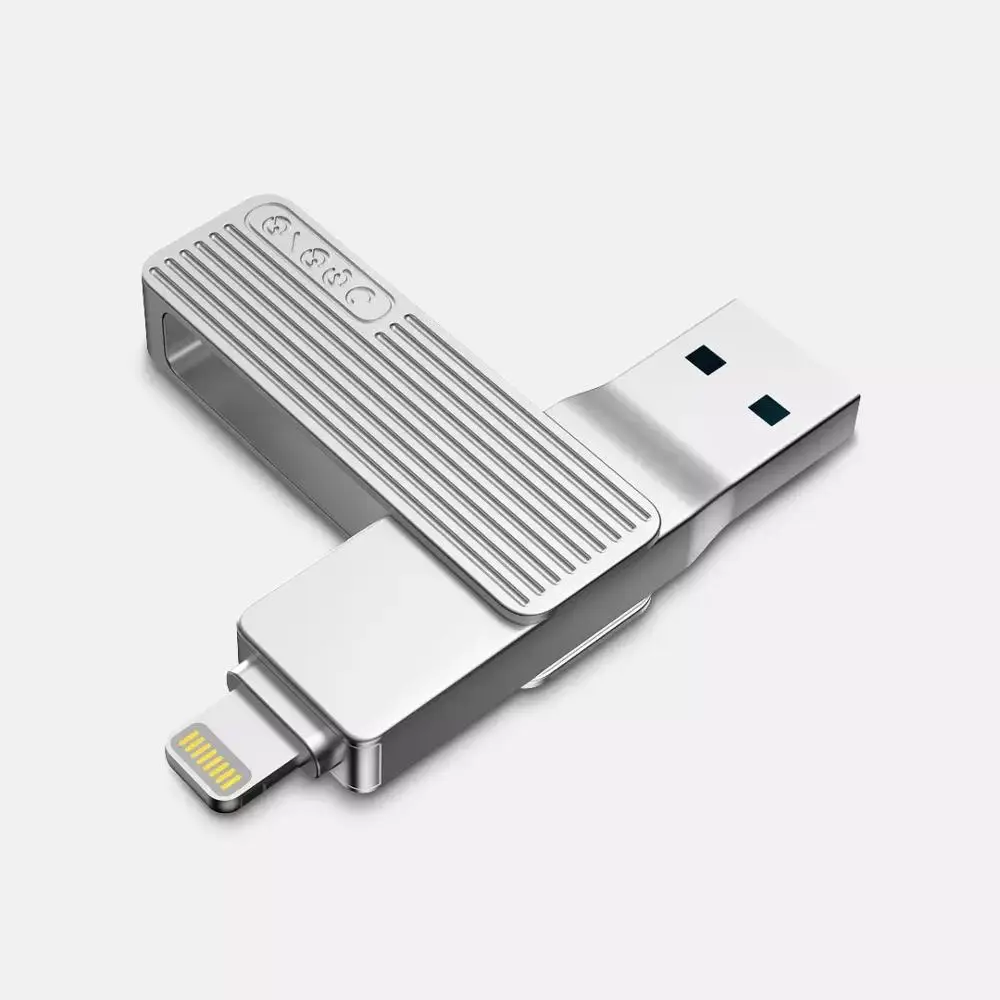 Xiaomi Jessis U диск 32 Гб 64 Гб 128 ГБ рекордер тип-c двойной USB флеш-накопитель OTG USB 3,1 USB флешка для телефона планшета ПК MAC - Цвет: LightningXUSB 128GB
