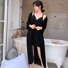 Фея суд ветер кружева принцесса пижамы Сексуальная Холтер юбка шифон с груди подушки халат из двух частей халат Lounge Неглиже