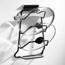 Подставка для кастрюльных крышек настенная полка Европейская кухонная рамка для хранения без бурения кухонных приборов