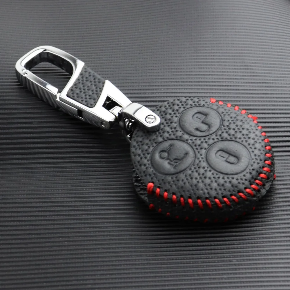 Кожаный дистанционный держатель брелок для Mercedes Benz Fortwo Forfour City Roadster Smart Fob оболочка рукав
