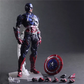 

27cm Movie Avengers Play Art Kai Action Figures Captain American Super Man Batman Iron Man Batman Hulk Figure Toy Doll Model
