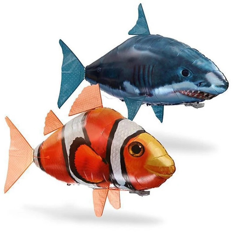 Clownfish Nemo Balloon Week Toy Gift Air Swimmers Remote Control Flying Shark