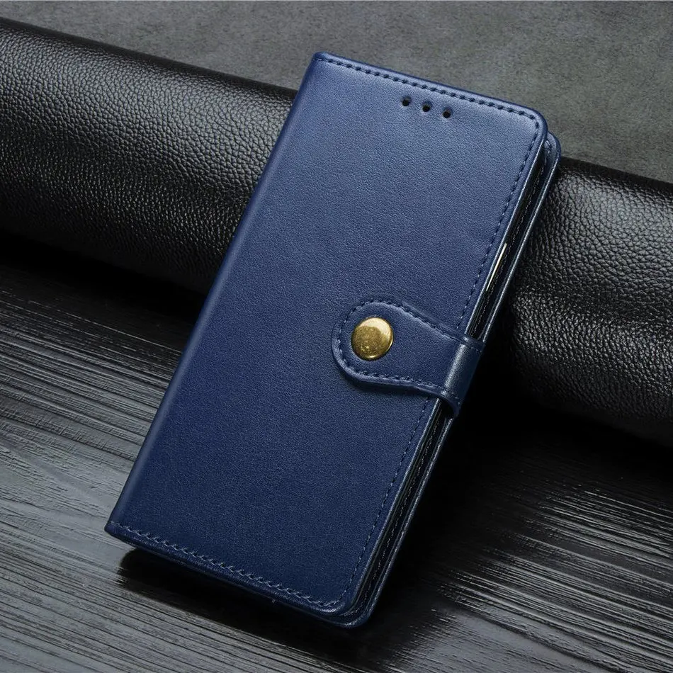 Магнитный однотонный чехол для телефона, чехол для Redmi Note 4, 4X5, Pro, 7, 8, Pro, Redmi 7, 7A, 8A, из искусственной кожи, флип, Fundas, одноцветная коробка, Capa E05E - Цвет: Dark Blue
