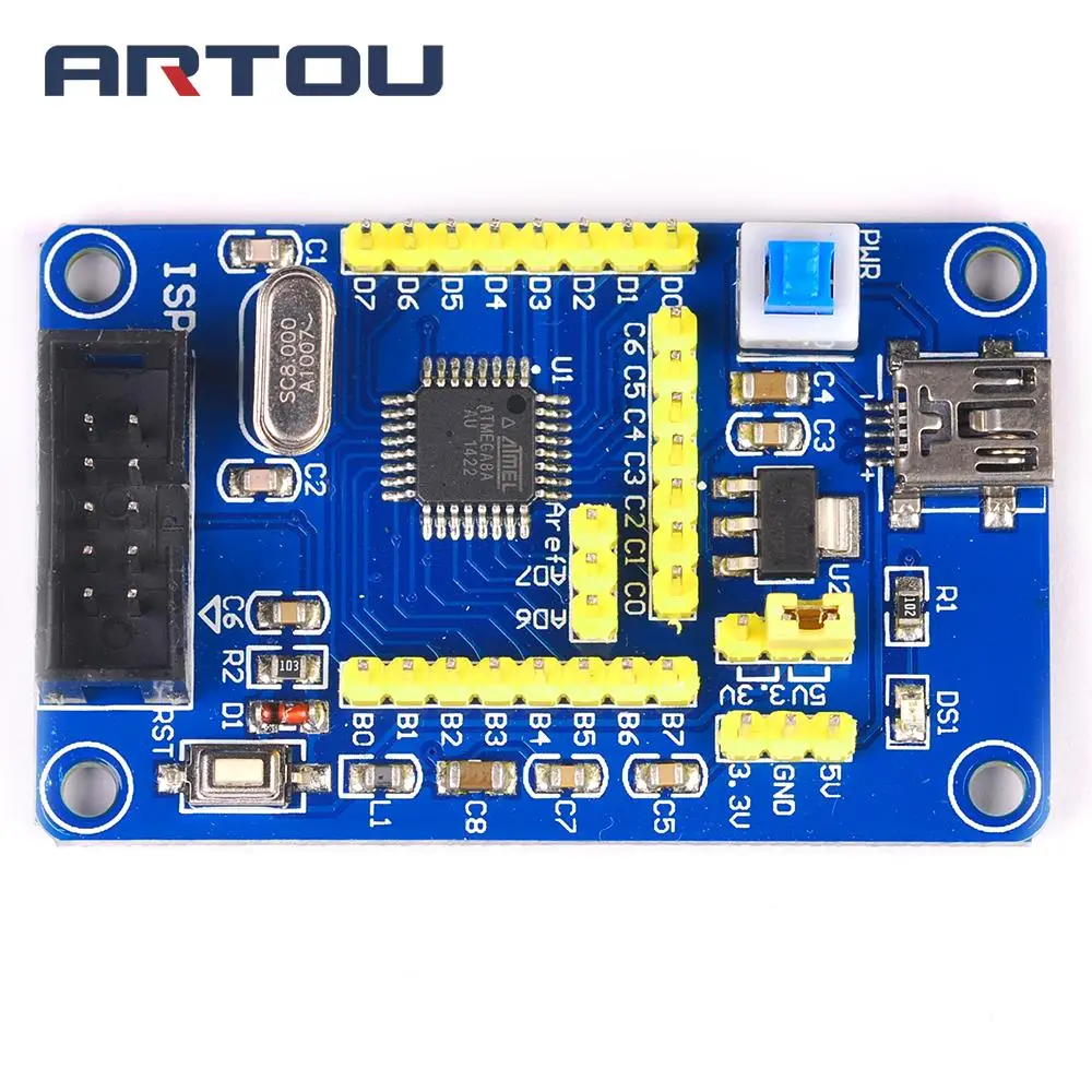 1 шт. AVR макетная плата ATmega8 минимальная системная Базовая плата