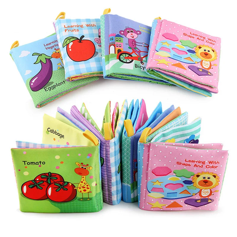 

Baby Cloth Book Infant Early Cognitive Development Learn Educational Fabric Books Soft Washable learning resources Toy Kids Book
