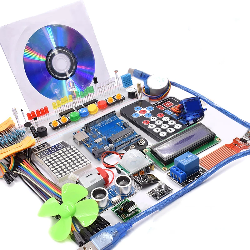 Супер-микроконтроллер UNO R3 проект полный стартовый набор с урок CD, Уно, R3, джампер, для Arduino