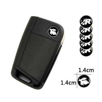 

5pcs 14mm Metal Car Key Stickers Emblem Logo Car Styling For Volkswagen VW GTI Polo Golf GTS Passat Magotan Accessories