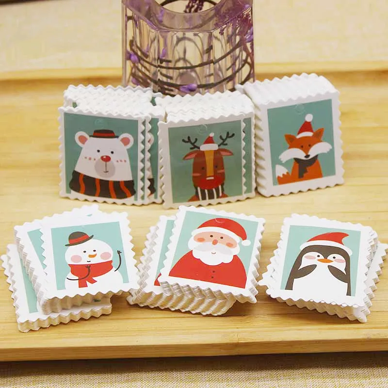 

100pcs Merry Christmas Cards For Handmade Party Gift Cards DIY Hang Tags Packing Label Card Cute Jewelry Charms Decor Gift Tags