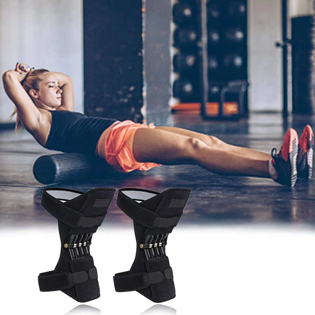 1 пара поддержка суставов наколенники дышащие Нескользящие Электрический подъемник Поддержка коленного сустава мощный отскок весенние силы наколенники