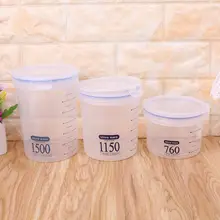 Герметичный пластиковый кухонный пищевой контейнер, герметичный горшок для зерновых зерен, бобов, риса, коробка для хранения закусок, банка 760 мл/1150 мл/1500 мл 72XF