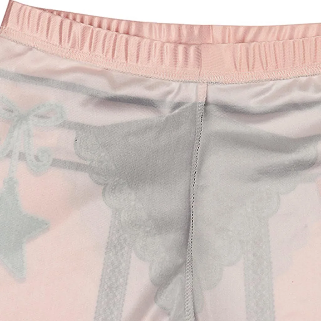 Модные женские леггинсы брюки 3D сетка стринги Печать Высокая талия леггинсы счастливый Рождество Вечеринка Длинные брюки дамы рождественские Брюки
