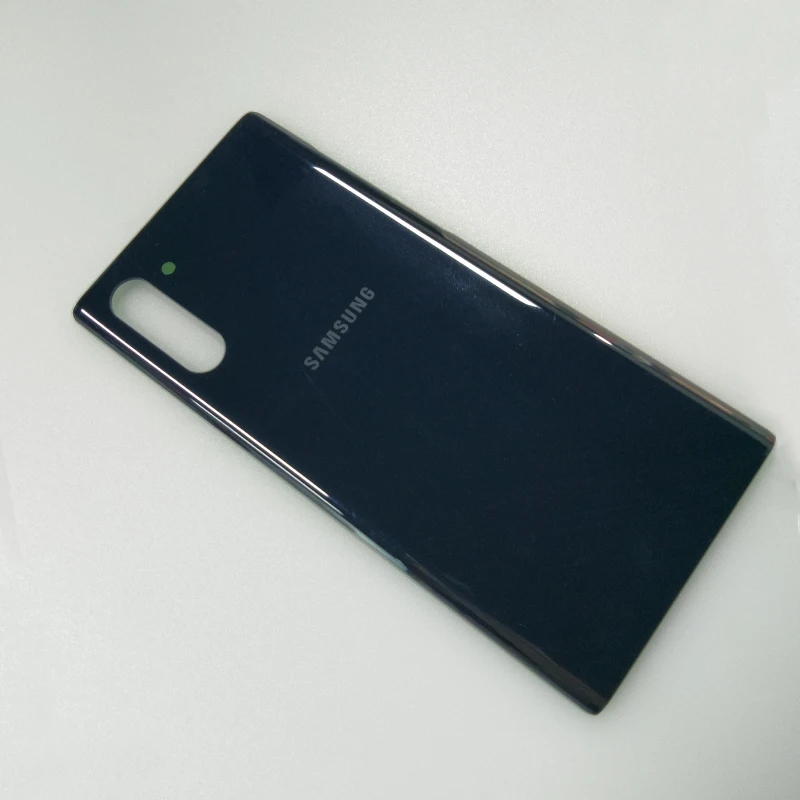 Black Стеклянная крышка для samsung Galaxy Note 10, задняя крышка для батареи, чехол для samsung Galaxy Note10, запасной чехол для задней двери - Цвет: Black
