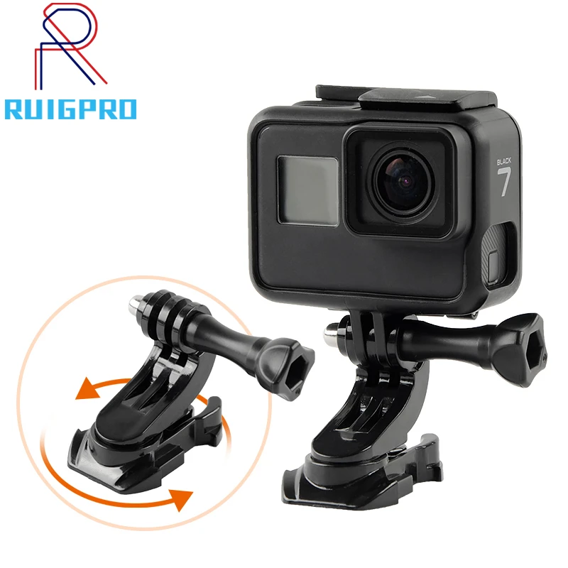 360 Degree Rotate J-Hook Buckle Base Vertical Surface Mount Adapter for  GoPro Hero 10 9 8 7 6 5 Xiaomi Yi Sjcam Sj4000 Accessory