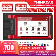 

THINKCAR Thinktool PD8 OBD2 Scanner Professional 34 Reset Service ECU Coding Code Reader Full System Car Diagnostic Tool PK X431