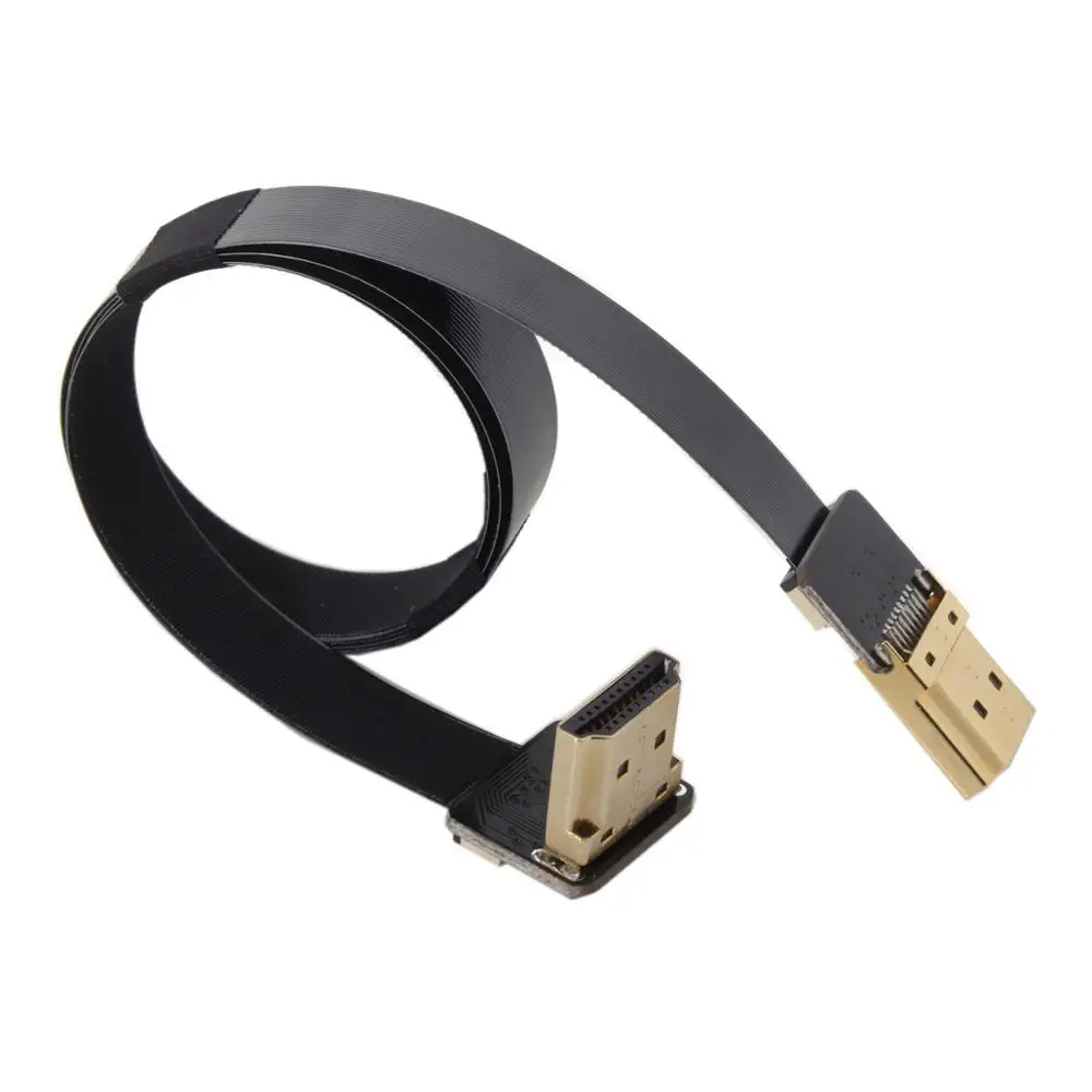 FPV HDMI кабель HDMI штекер HDMI Мужской 90 градусов угловой HDTV, FPC плоский кабель для FPV HDTV аэрофотосъемка