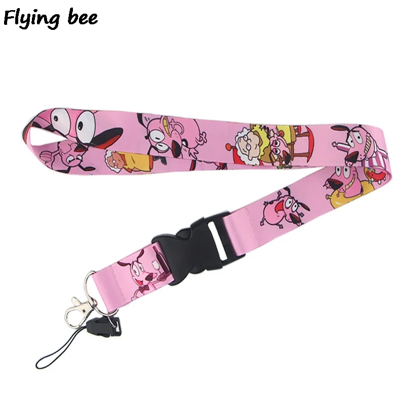 Flyingbee Creative theme Keychain Cartoon Cute Phone Lanyard Women Fashion Strap Neck Lanyards for ID Card Keys X0475