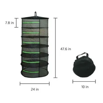 

4/6/8 Layers Herb Drying Net Hanging Basket Dry Rack Bag Mesh Dryer For Herbs Flowers Plants Folding Fishing Net Drying Nets