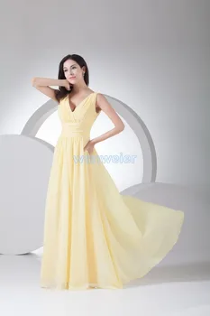 

free shipping formal gowns 2016 party dresses pregnant women vestidos dress dinner long plus size yellow Bridesmaid Dresses
