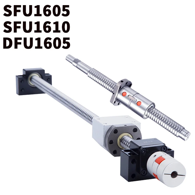 Шариковый винт SFU1605/1610DFU1605 набор tornillo de bola laminado C7 с обработанной торцевой