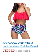 KANCOOLD 2019 Women Causal Swimsuit Sexy One-Piece High Waist Striped Bathing Suit For Women Swimsuit Beachwear Bathing Suit 12