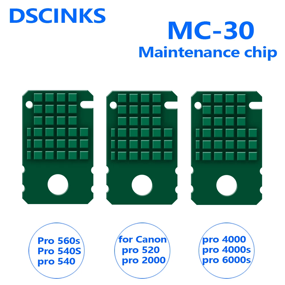 1PC / 3PCS MC-30 MC30 Maintenance Tank Chip Canon Pro 560s 540 540S 520 2000 4000 4000s 6000s Printer Waste Ink Tank Chips cartridge chip