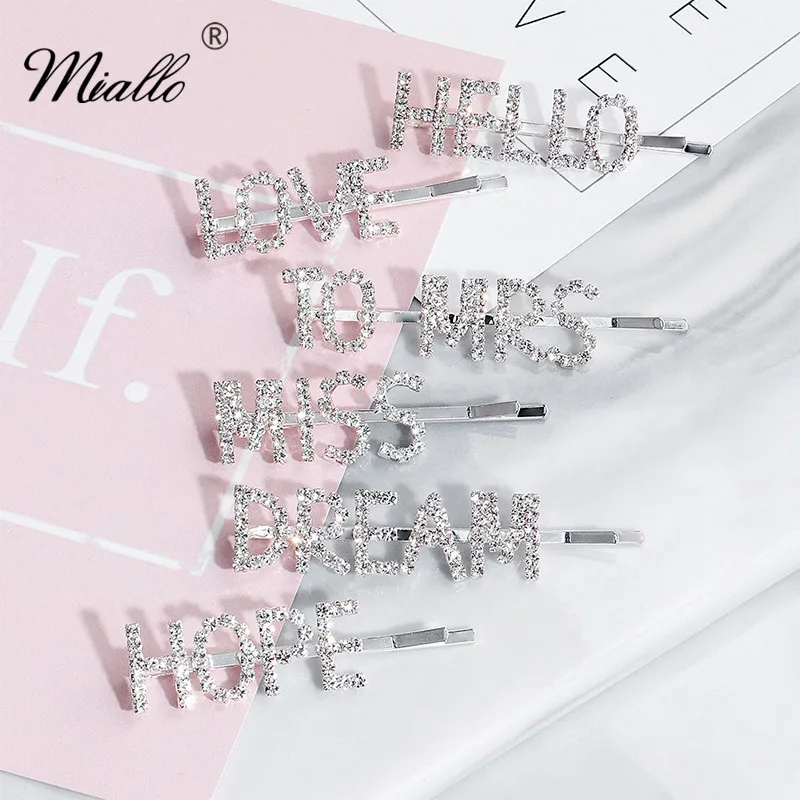 Miallo, новинка, 2 шт./лот,, модные заколки для волос с австрийскими кристаллами, заколки для волос для женщин, аксессуары для волос